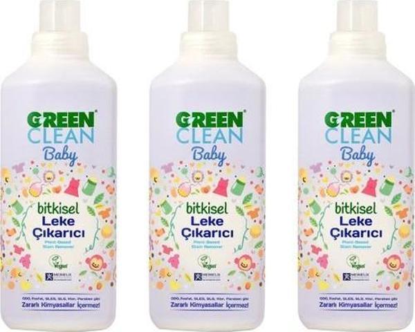 U Green Clean Baby Bitkisel Leke Çıkarıcı 1000 ml 3'lü Set - Image 1