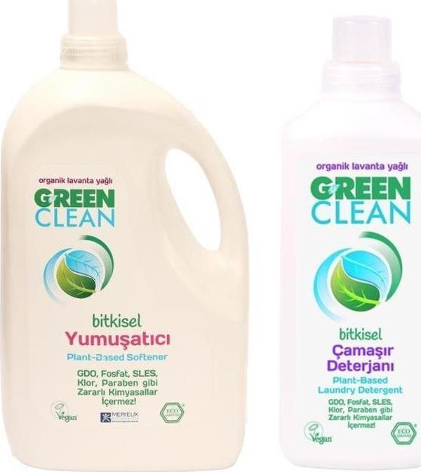 U Green Clean Çamaşır Deterjanı 1000 ml ve Yumuşatıcı 2,75 lt Set - Image 1