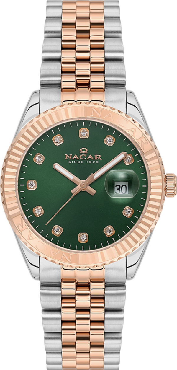 Nacar NC33-398351-ENMS Çelik - Pembe Metal Band Kadın Kol Saati - Image 1
