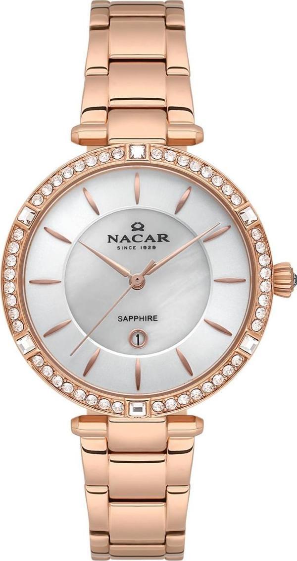 Nacar NC34-39B662-RSMS Pembe Metal Band Kadın Kol Saati - Image 1
