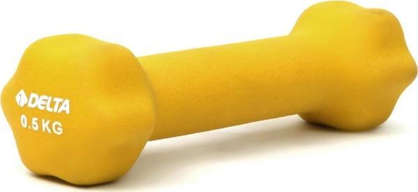 Delta 0,5 Kg x 1 Adet Deluxe Neopren Kaplı Sarı Demir Dambıl - Image 1