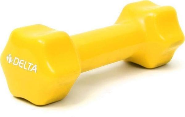 Delta 0,5 Kg x 1 Adet Deluxe Pvc Kaplama Sarı Demir Dambıl - Image 1