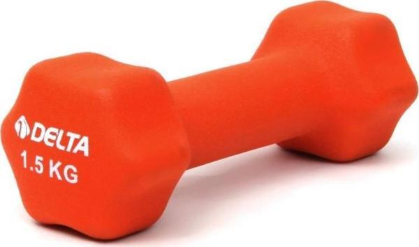 Delta 1,5 Kg x 1 Adet Deluxe Neopren Kaplı Turuncu Demir Dambıl - Image 1
