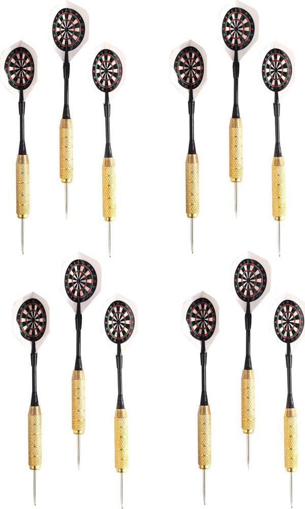 Delta 12 Adet 22 Gram Dart Oku Çelik Uç Pirinç Gövde Renkli Kanat Dart Oku Seti - Image 1