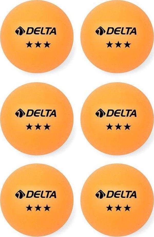 Delta 3 Yıldız Turuncu 6 Adet Masa Tenisi Topu Pinpon Topu - Image 1