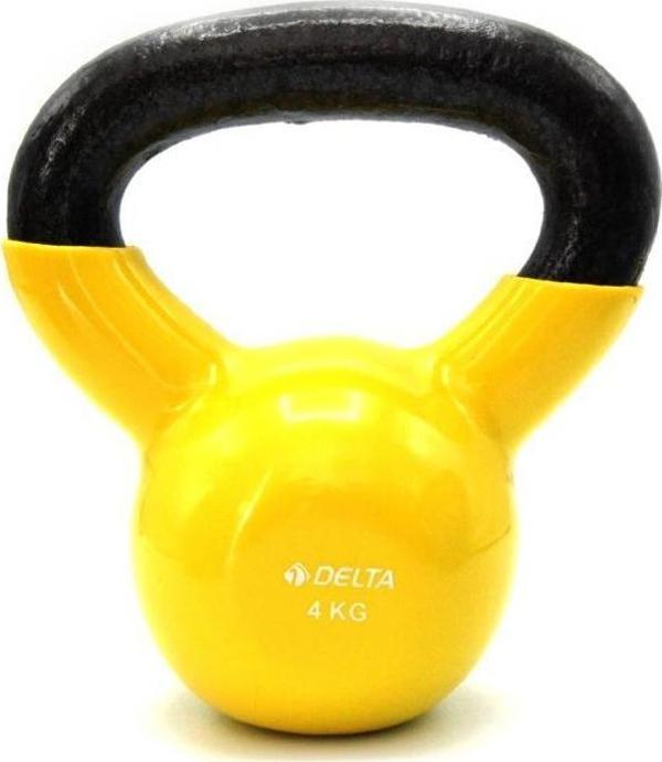 Delta 4 Kg. Çaydanlık Tipi Sarı Demir Dambıl - Kettlebell - Image 1