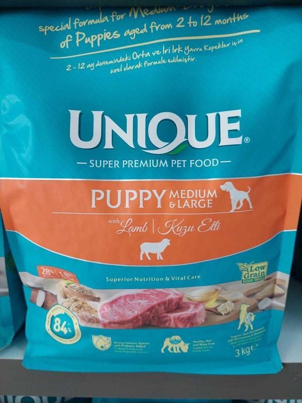 Unique Puppy Köpek Maması Medium Large Kuzulu 3 Kg - Image 1