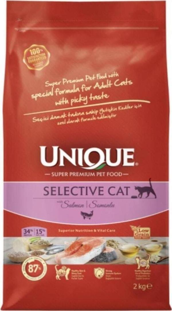 Unique Selective Cat Seçici Kediler Için Kedi Maması Somonlu 2 Kg - Image 1