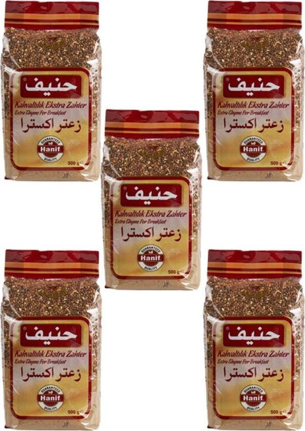 Hanif Kahvaltılık Ekstra Zahter 500 Gr X 5 Adet - Image 1