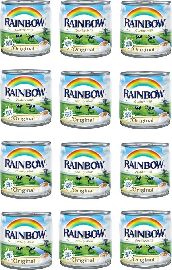 Rainbow Evaporated Milk Quality Milk 170 Gr X12 Adet - Image 1