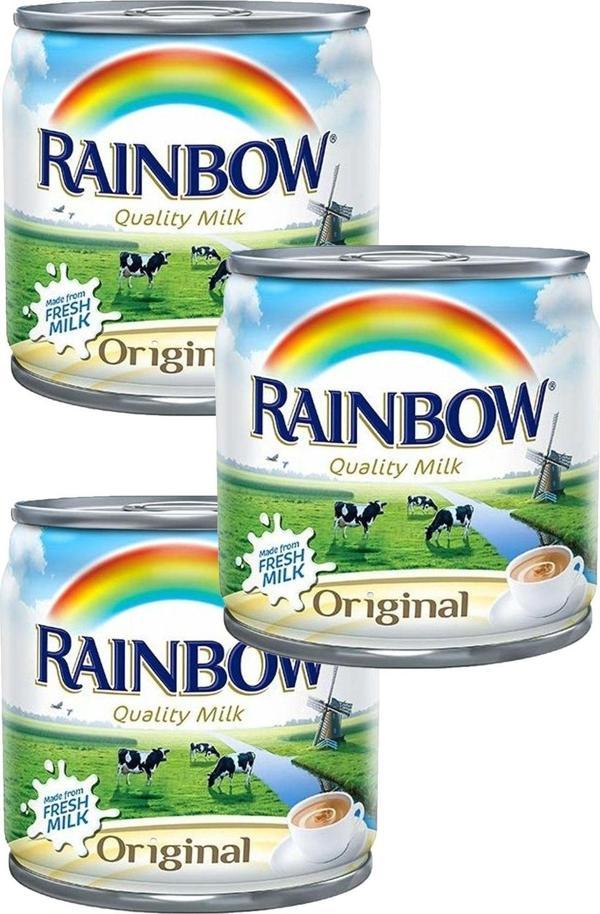 Rainbow Evaporated Milk Quality Milk 170 Gr X3 Adet - Image 1
