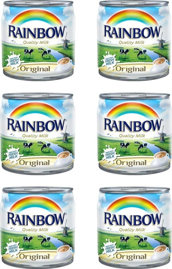 Rainbow Evaporated Milk Quality Milk 170 Gr X6 Adet - Image 1