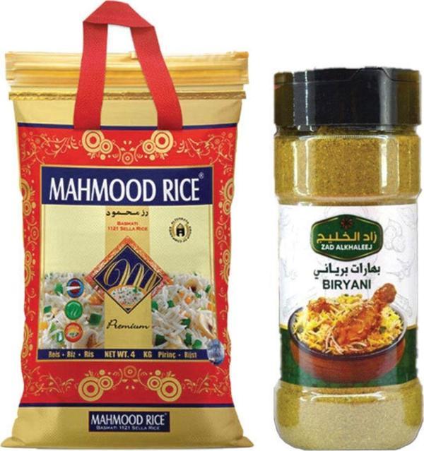 Mahmood Rıce Basmati Pirinç 4 Kg+Zad Alkhaleej Baharat Biryani 200 Gr - Image 1