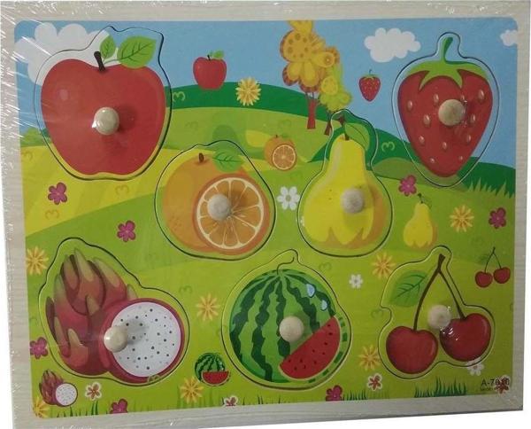 Engin Oyuncak Oyuncak Meyveli Tutmali Ahsap Puzzle / - Image 1