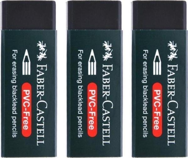 Faber-Castell Pvc Free No:20 Büyük Boy Siyah Silgi(3 Adet) - Image 1