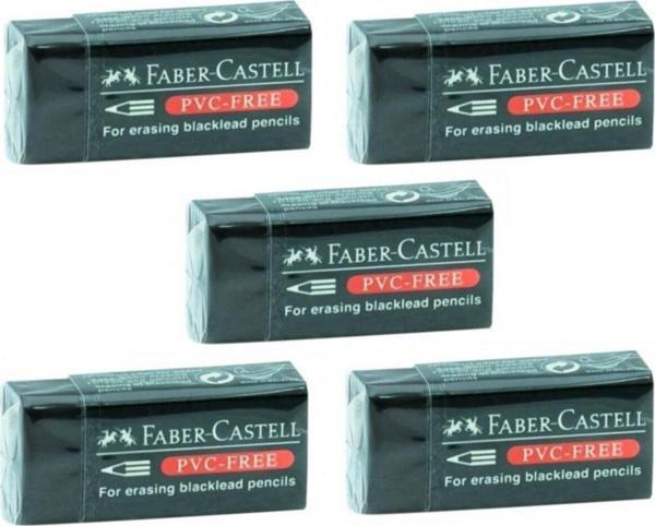 Faber-Castell Pvc Free No:30 Küçük Boy Siyah Silgi 5 Li - Image 1