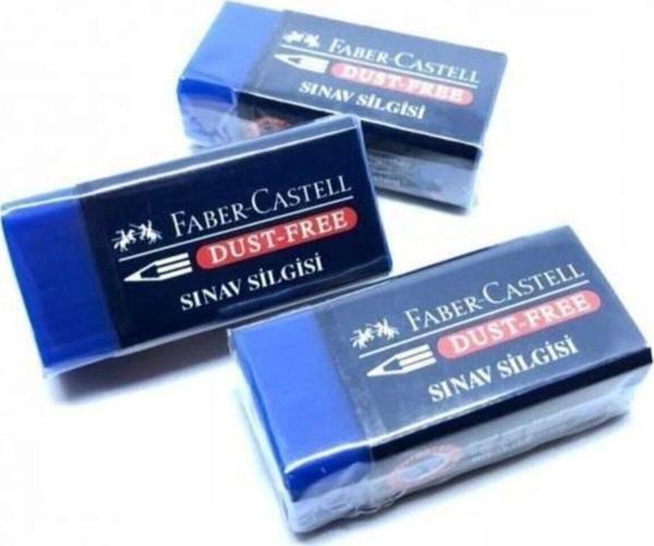 Faber-Castell Sınav Silgisi Dust-free Mavi 3 Adet - Image 1
