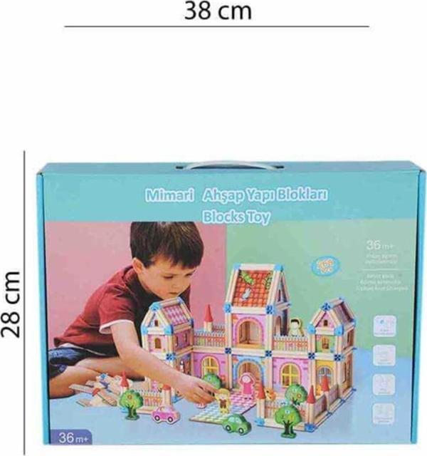 KIZILKAYA 2102103 Ahsap 268 Parca Mımarı Yapı Blokları - Image 1