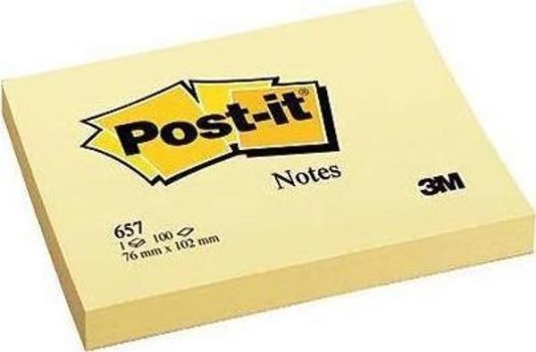 Post-it Yapışkanlı Not Kağıdı Sarı 657 - Image 1