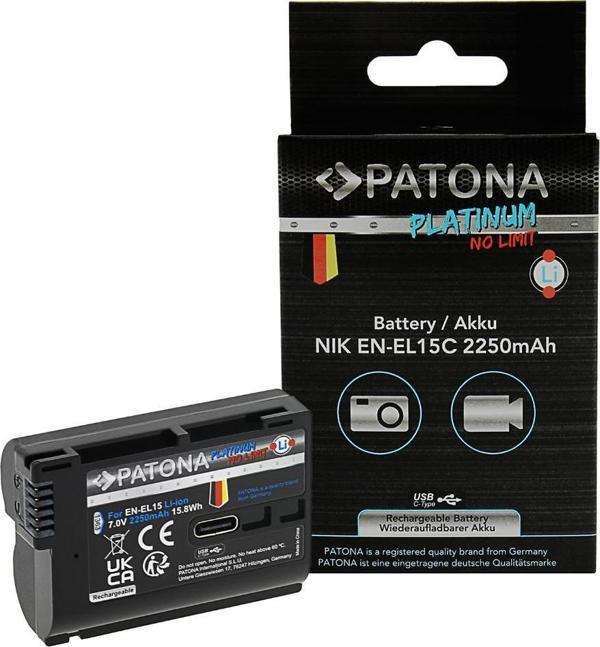 Patona 1363 Platinum EN-EL15C USB-C Nikon Batarya - Image 1