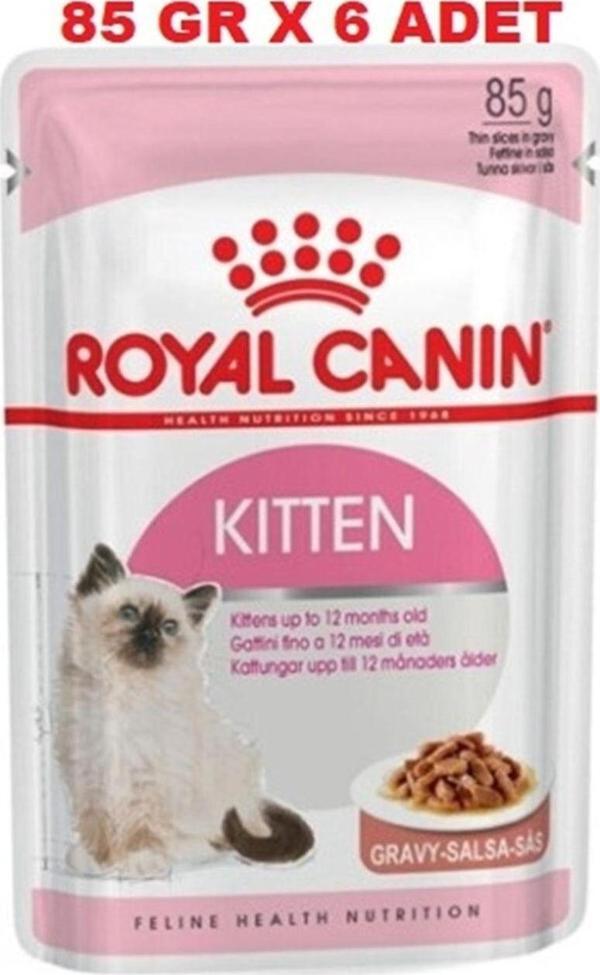 Royal Canin Kitten Pouch Gravy 85 Gr X 6 Adet - Image 1