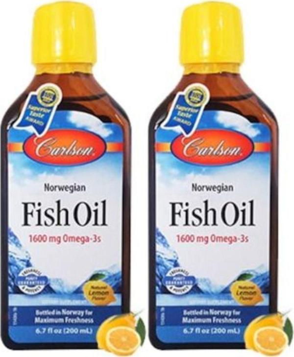 Carlson Fish Oil Omega 3 Balık Yağı Şurubu Limon Aromalı 2 Adet - Image 1