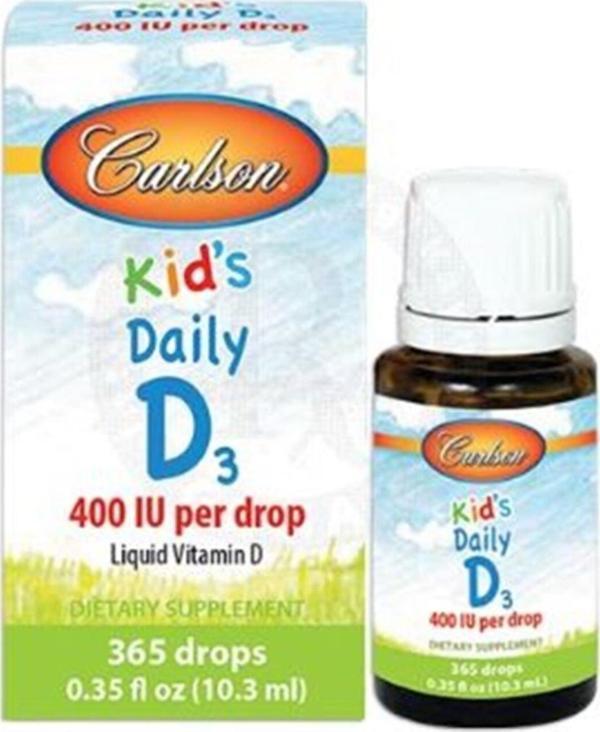 Carlson Kids Daily D3 400 Iu Per Drop 10.3ml - Image 1