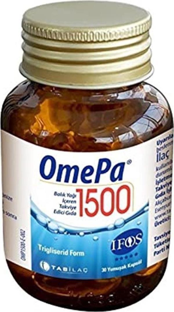 Omepa 1500 30 Yumusak Kapsül ( Balık Yağı Içeren Takviye Edici Gıda ) - Image 1