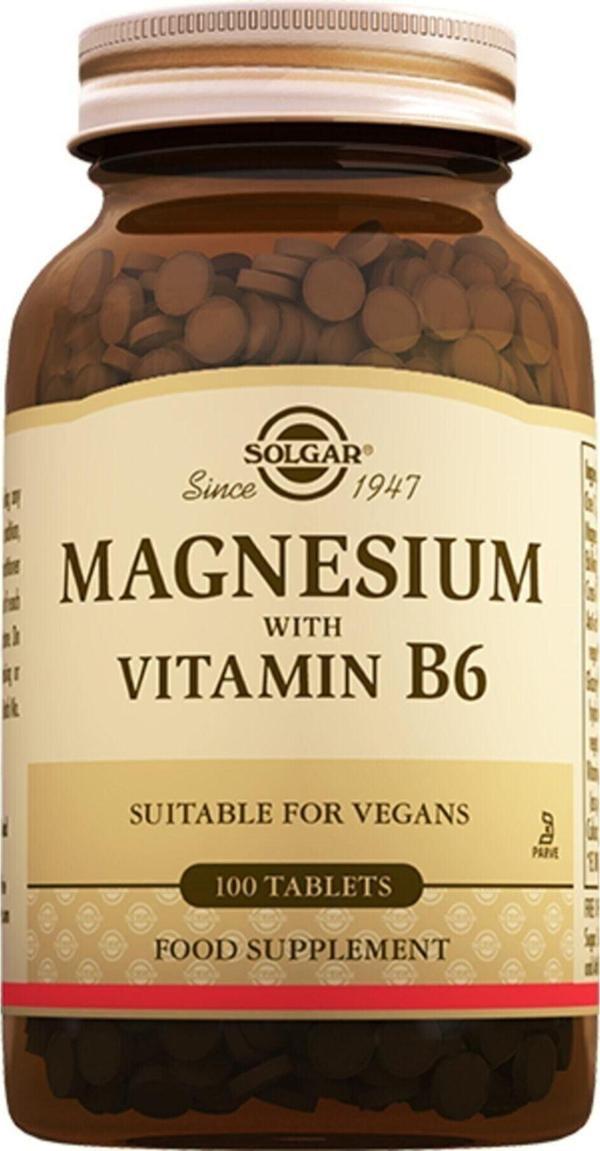 Solgar Magnesium With Vitamin B6 100 Tablet Magnezyum - Image 1