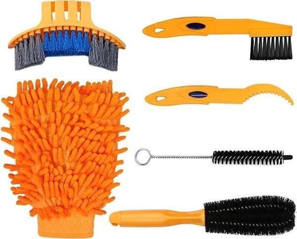 Xbyc 2053 Bisiklet Motosiklet Zincir Temizleme Fırçası A Kalite Set 6 Parça Fırça Temizlik Seti - Image 1