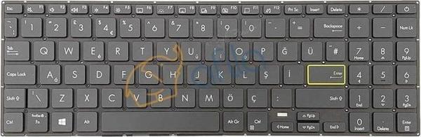 Asus X513E, S533E Notebook Klavyesi - Siyah - TR / ışıklı - Image 1