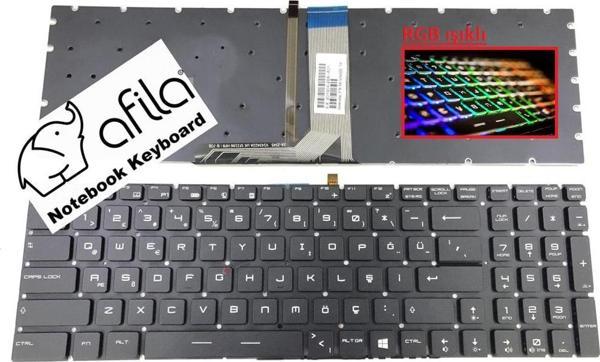 MSI GS60, GE72, GL72, GL65, GL75 Notebook Klavye (Siyah Işıklı TR) - RGB / KL0831RGB - Image 1