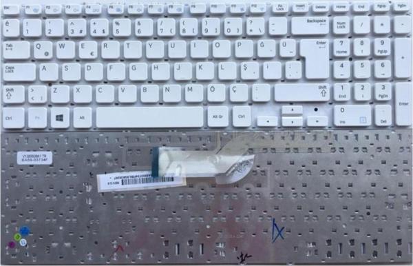Samsung NP350E5C NP355V5C Notebook Klavye / Beyaz - TR - Image 1