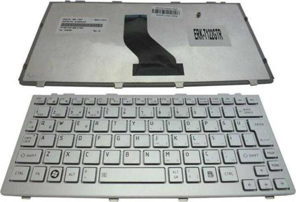 Toshiba Dynabook NB200-10Z, NB205, NSK-TJ00T, 9Z.N2P82.00T, PK130811A20 Klavyesi Gümüş, Gri TR - Image 1
