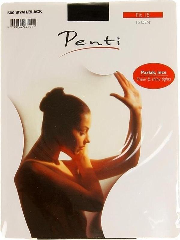 Penti Külotlu Fit 15 Den Burunsuz Siyah Çorap No 3 L - Image 1