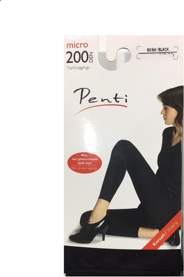 Penti Tayt Mikro 200 Den Siyah No.2/3 M-L - Image 1