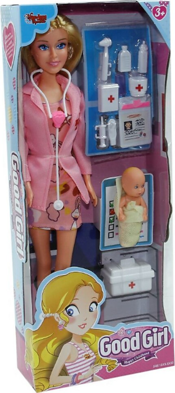 Vardem Kutulu Aksesuarlı Doktor 29 cm Bebek WG-115225A - Image 1