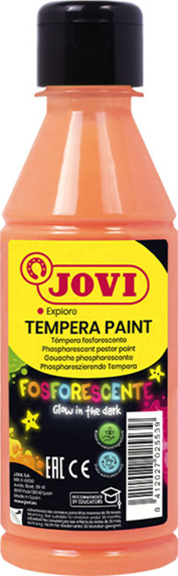 JOVI 519 GUAJ BOYA KARANLIKTA PARLAYAN FOSFORLU 250ML TURUNCU - Image 1
