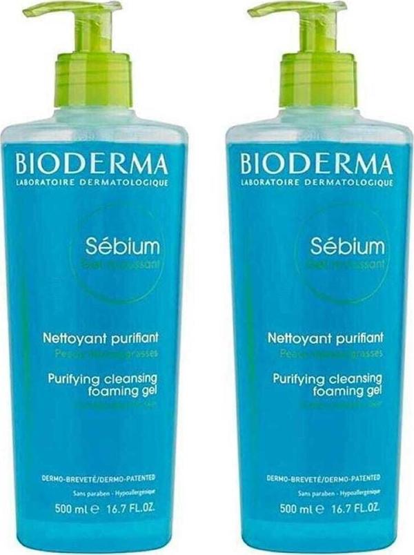 Bioderma Sebium Foaming Gel - Karma&yağlı Ciltler Için Temizleyici Jel 500 Mlx2 8699956510460 - Image 1
