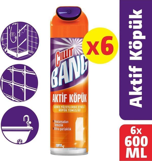 Cillit Bang Aktif Köpük Sprey Yüzey Temizleyici 6 X 600 Ml - Image 1