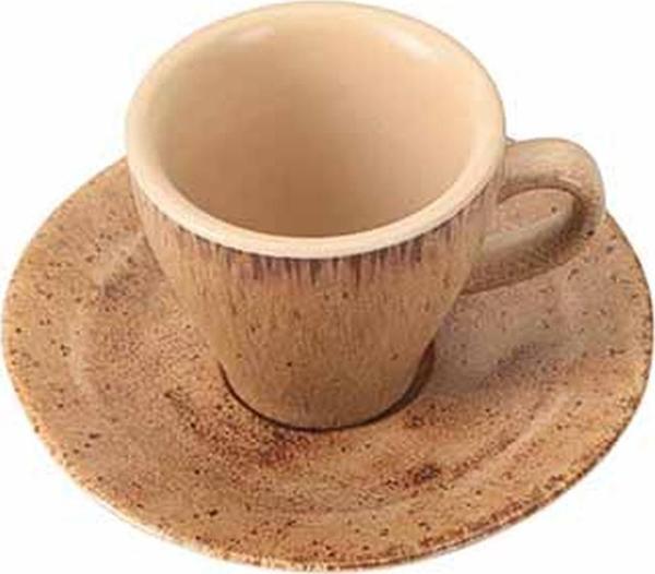 Porland Stoneware Nature Tabaklı Kahve Fincanı 75cc - Image 1