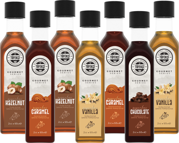 7'li Şekersiz (SUGAR FREE) Şurup Yeni Yüksek Aromalı Kalorisiz Formül (7X60ML) - Image 1