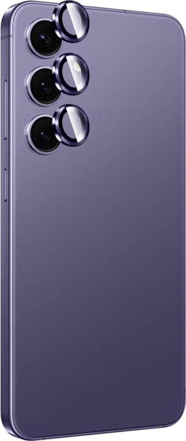 Galaxy S24 Plus Uyumlu Titanium Premium Temperli Kamera Lens Koruyucu - Image 1