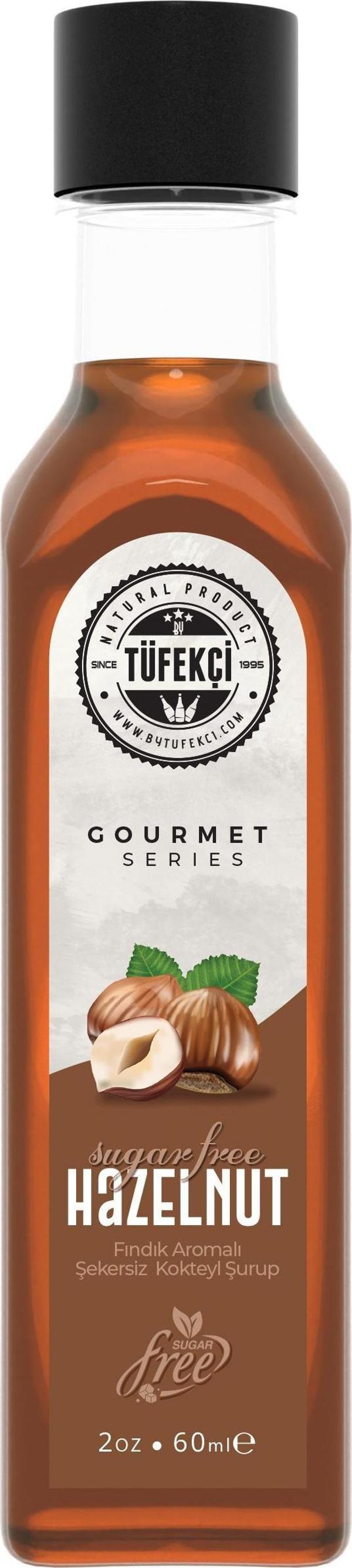 Şekersiz (SUGAR FREE) Fındık Kahve Ve Kokteyl Şurubu Yeni Yüksek Aromalı Kalorisiz Formül 60ml - Image 1