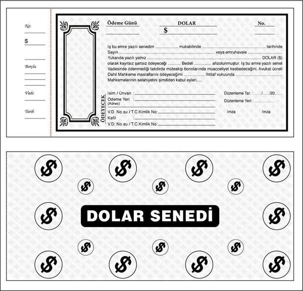 Jokey Kırtasiye Usd-Dolar Senet Karnesi 50 Yaprak - Image 1