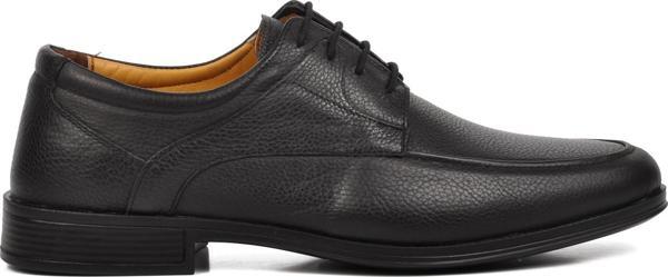 Ayakmod 301 Siyah Hakiki Deri Bağcıklı Erkek Günlük Ayakkabı - Image 1