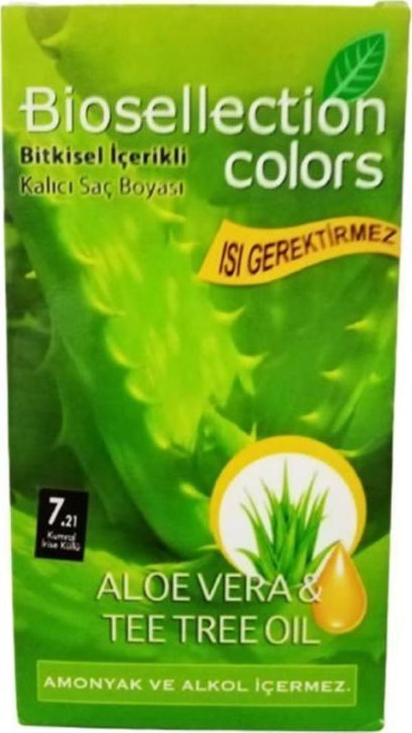 Biosellection Bitkisel İçerikli Kalıcı Saç Boyası 7.21 - Kumral Yoğun Küllü - Image 1