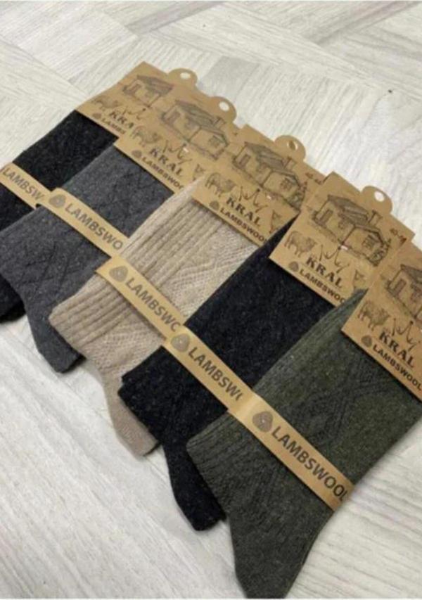 5'li Kışlık Yün Lambswool Erkek Çorap - Image 1