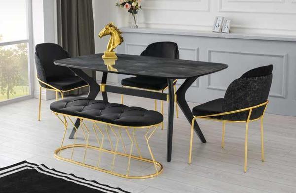 Polo Victoria High Gloss Yemek Masa Sandalye Banklı Takım - Image 1
