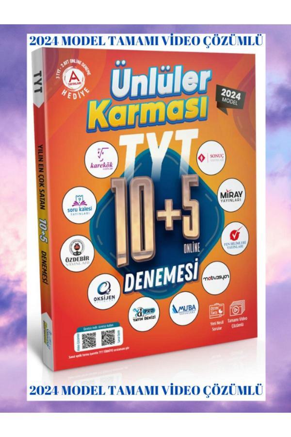 Ünlüler Karmas 2024 TYT 10 + 5 Deneme - Ünlüler Karması Yayınları - Image 1